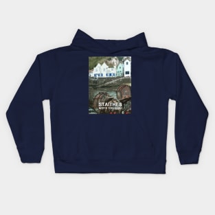 Staithes North Yorkshire. Travel poster Kids Hoodie